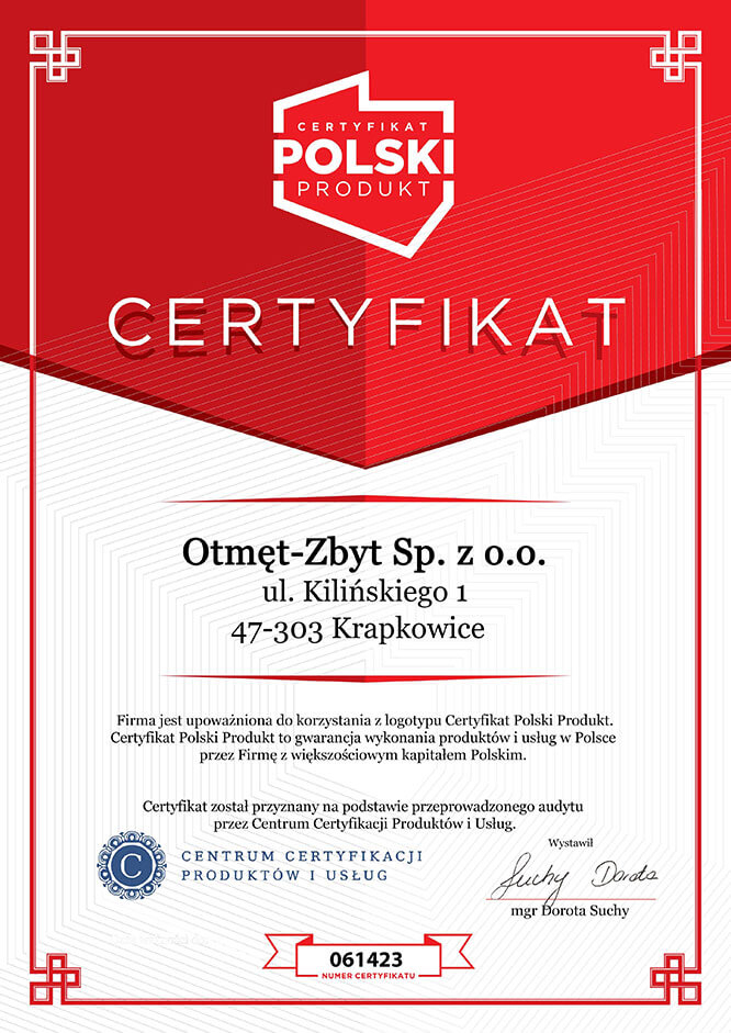 Certyfikat Polski Produkt
